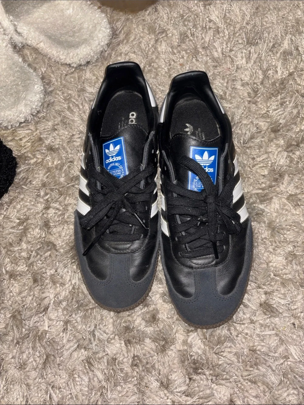 adidas Black White Samba Sneakers NO BOX